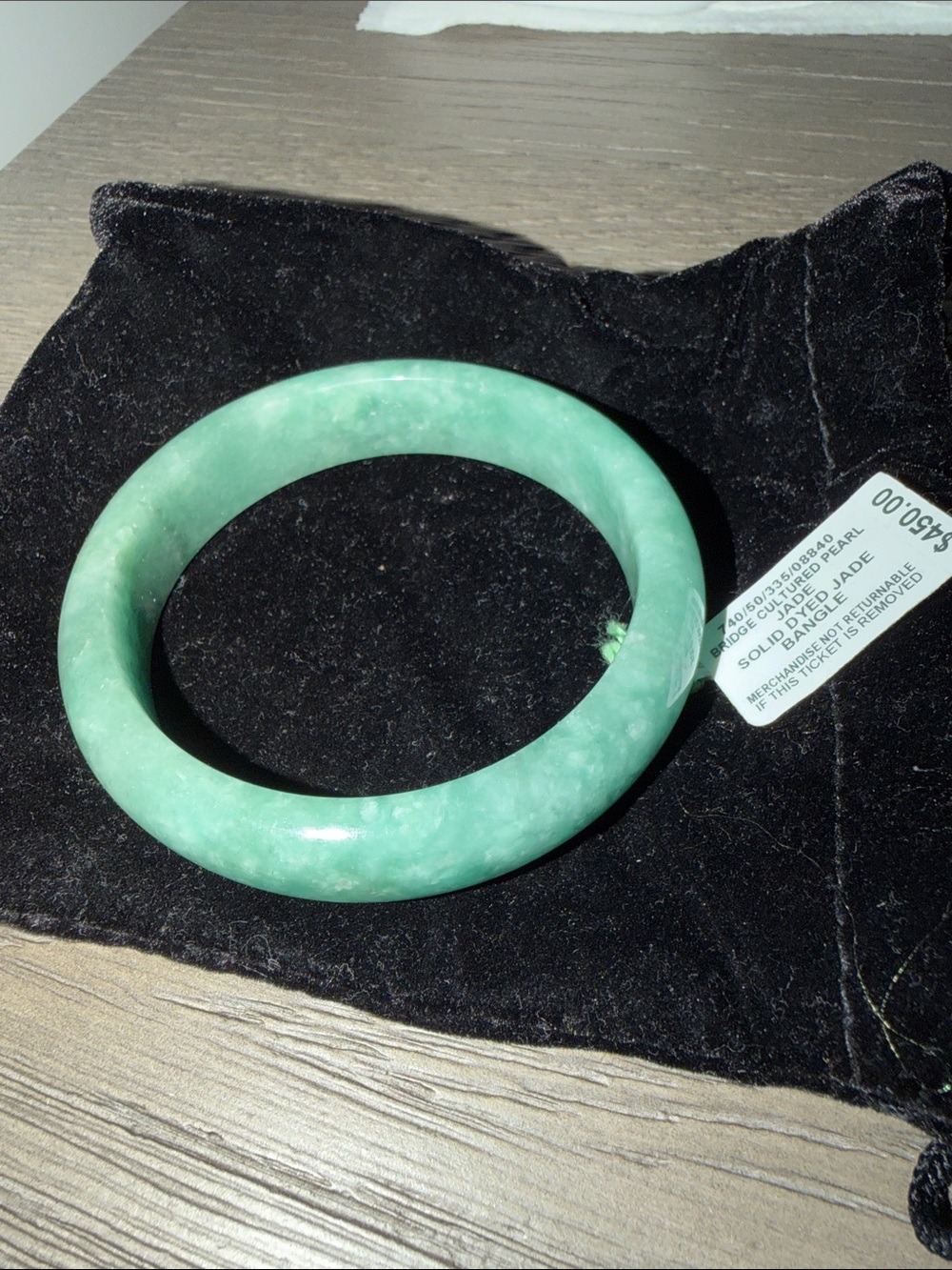 Green Jade Bangle Bracelet